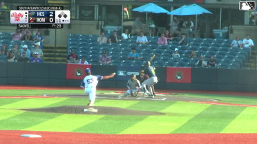 Chandler Pollard doubles (11) on a line drive to center fielder Carter Beck, deflected by left fielder Logan Braunschweig. Arturo De Freitas scores. Evan Morrison to 3rd.