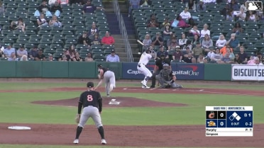 Cooper Kinney singles on a line drive to center fielder Lizandro Espinoza. Austin Overn scores.