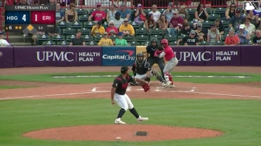 Johnathon Thomas triples (2) on a sharp line drive to center fielder Seth Stephenson. T.J. White scores.