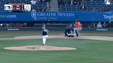 Jake Holton homers (5) on a fly ball to center field.