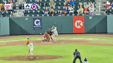 Jesus Castillo singles on a line drive to center fielder Johnathon Thomas. Shawn Ross scores. Keiner Delgado scores. Will Taylor to 2nd.