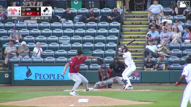 Easton Carmichael out on a sacrifice fly to center fielder Seth Stephenson. Titus Dumitru scores.