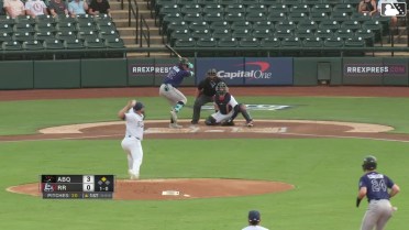 Vimael Machín singles on a sharp line drive to right fielder Aaron Zavala. Charlie Condon scores.