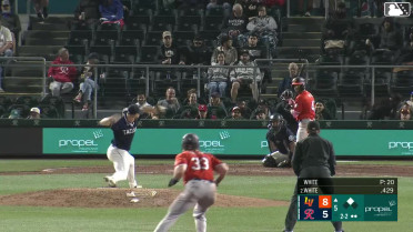 Tommy White singles on a sharp line drive to left fielder Brennen Davis. Henry Bolte scores.