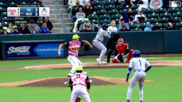 Josue De Paula reaches on a fielding error by second baseman Jose Salas. Kendall George scores.