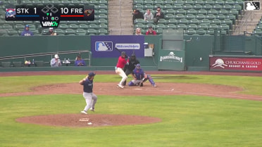 Roldy Brito triples (2) on a fly ball to right fielder Myles Naylor.