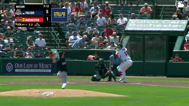 Riley Adams homers (5) on a fly ball to right center field.
