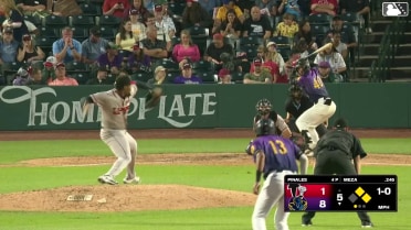 Jose Meza singles on a line drive to right fielder C.J. Pittaro. Eduardo Guerrero scores. Mairo Martinus to 3rd.