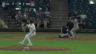 Trevor Austin homers (11) on a fly ball to center field.