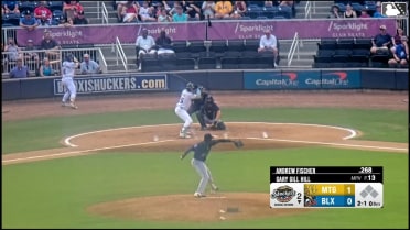 Andrew Fischer homers (14) on a fly ball to right field.