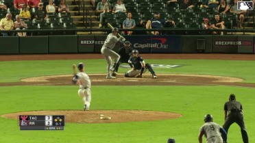 Nolan Jones singles on a line drive to center fielder Michael Helman. Leo Rivas scores. Andy Ibáñez scores.