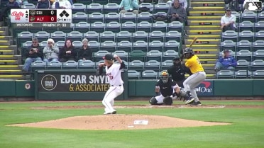 E.J. Exposito grounds into a force out, shortstop Keiner Delgado to second baseman Duce Gourson. Thayron Liranzo scores. Justice Bigbie to 3rd. Chris Meyers out at 2nd. E.J. Exposito to 1st.