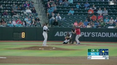 Aiden May notches a third strikeout in High-A debut