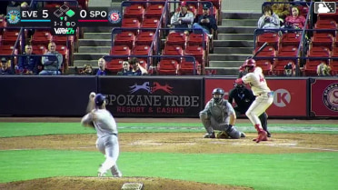 Robert Calaz doubles (16) on a sharp line drive to left fielder Aiden Taurek. Roldy Brito scores.