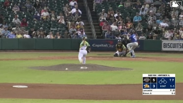 Eric Brown Jr. homers (3) on a fly ball to left field.