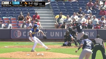 DJ Gladney singles on a ground ball to center fielder Aaron Walton. Omar Alfonzo scores. Coby Morales to 2nd.