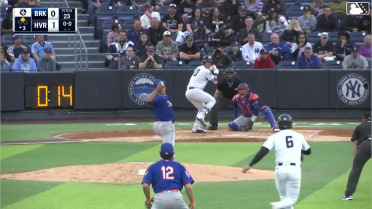 Core Jackson doubles (2) on a line drive to right fielder Yohairo Cuevas. Kaeden Kent scores.