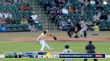 Tate Southisene out on a sacrifice fly to left fielder Henry Ramos. Dalton McIntyre scores.