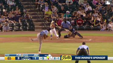 Henry Ramos singles on a soft ground ball to pitcher Yereny Teus. Connor Rasmussen scores.
