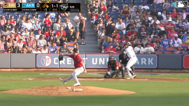 Jaison Chourio homers (5) on a fly ball to center field. Nick Mitchell scores.