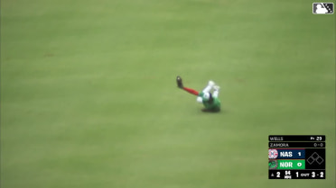 Enrique Bradfield Jr. makes a diving play