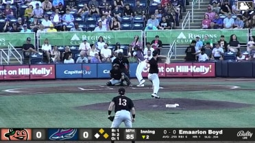 Emaarion Boyd singles on a ground ball to right fielder Kevin Kilpatrick Jr. Garret Forrester scores. Gage Miller to 3rd. Throwing error by right fielder Kevin Kilpatrick Jr.