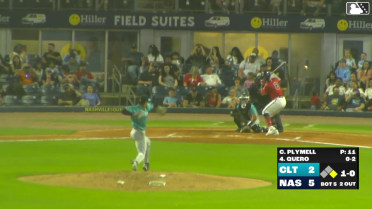 Jeferson Quero homers (1) on a fly ball to left center field. Tyler Black scores.