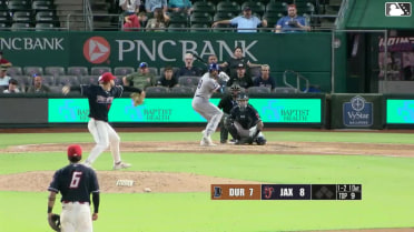 Jake Cave homers (2) on a fly ball to right center field.