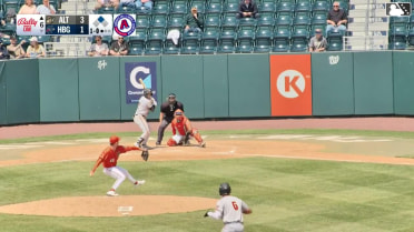 Duce Gourson doubles (2) on a fly ball to center fielder Johnathon Thomas. Javier Rivas scores.