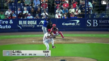 GJ Hill homers (9) on a fly ball to right field. Jimmy Obertop scores.