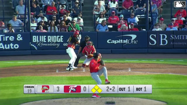 Alex Binelas grounds out softly, first baseman Brooks Brannon to pitcher Anthony Eyanson. Bryan Rincon scores. Aroon Escobar to 3rd. Raylin Heredia to 2nd.