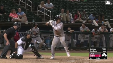 Jordan Groshans homers (5) on a fly ball to left field.