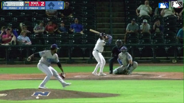 Jack Pineda homers (4) on a fly ball to left field.