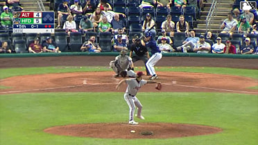 Jimmy Obertop homers (1) on a fly ball to right center field.