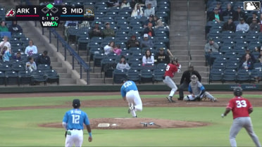 Hunter Fitz-Gerald triples (1) on a sharp line drive to center fielder Ryan Lasko. Lazaro Montes scores.