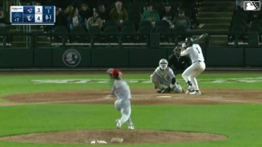 Jace Avina homers (10) on a fly ball to left field.