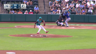 Luca Tresh doubles (15) on a fly ball to right fielder Alfonsin Rosario. Matthew Lugo scores.