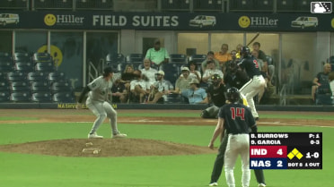 Eduardo Garcia out on a sacrifice fly to right fielder Johnathan Rodríguez. Luis Matos scores.
