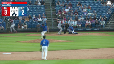 Robbie Lavey homers (1) on a fly ball to right center field.