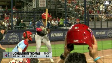 Johnathon Thomas doubles (7) on a sharp line drive to left fielder Raylin Heredia. Kervin Pichardo scores. Cortland Lawson to 3rd.