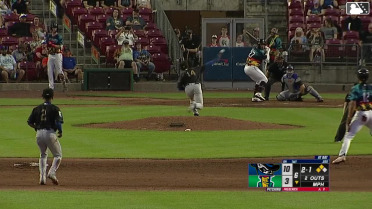 Eduardo Tait singles on a line drive to right fielder Nolan Sailors. Marek Houston scores.