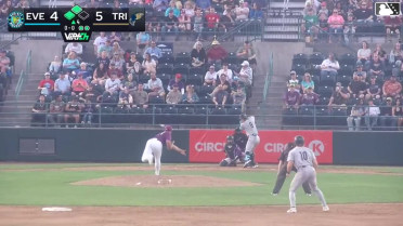 Luis Suisbel hit by pitch. Felnin Celesten scores. Josh Caron to 3rd. Luke Stevenson to 2nd.