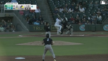 Kyle Teel homers (1) on a fly ball to right field. Rikuu Nishida scores.