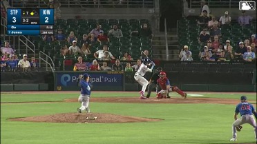 Greg Jones singles on a sharp line drive to center fielder Emmanuel Rodriguez. Justin Dean scores.