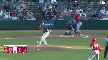 Dakota Harris triples (1) on a fly ball to left fielder Keith Jones II. Miguel Villarroel scores.