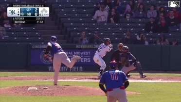 Zebby Matthews In play, run(s) to Dominic Fletcher