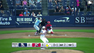 Jorge Burgos homers (4) on a fly ball to right center field. Nick Goodwin scores.