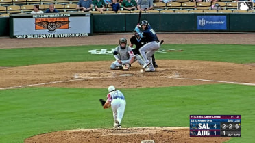 D'Angelo Ortiz out on a sacrifice fly to left fielder Junior Garcia. Louis Andujar scores.