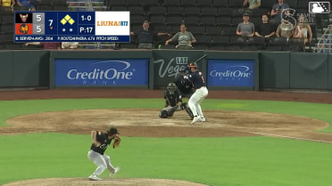 Brian Serven hit by pitch. Michael Stefanic scores. Joey Meneses to 3rd. Bryan Lavastida to 2nd.