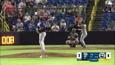 Myles Naylor triples (2) on a fly ball to right fielder Esteban González. Daniel Bucciero scores.